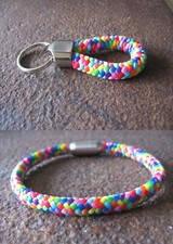 Set Segeltau Armband Schl&uuml;sselanh&auml;nger Magnetverschluss Unisex Bunt Geschenk