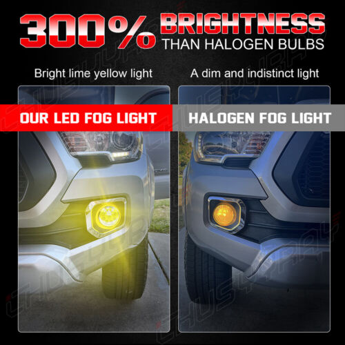 Pair 4" Bumper LED Fog Lights Amber Yellow For 2014-2019 Ford Fiesta 1.0L 1.6L - Foto 10 di 10