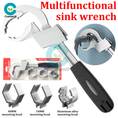 Multifunction Adjustable Double-ended Wrench Large Openin For Water Pipe Repair
