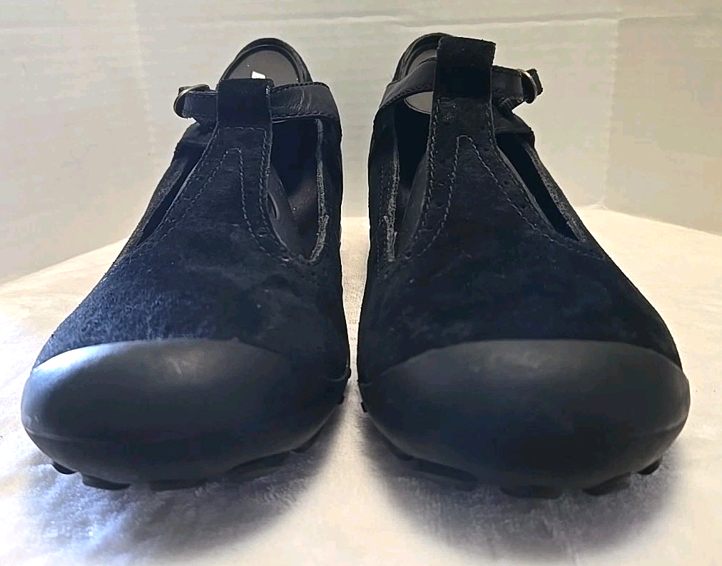 Scarpa Merrell Plaza Strap Midnight Mary Jane scamosciata fibbia comoda nera taglia 10