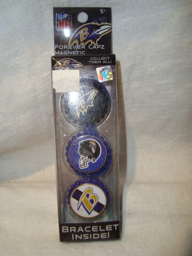Baltimore Ravens NFL Football Forever Capz Magnetic Bottle Caps Bracelet - 第 1/4 張圖片