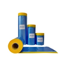 Pre taped Masking Paper - Car Painters Plastic Sheet Automotive Paint Tape Film