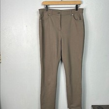 Chico s So Slimming Gray Taupe Knit Pants Medium 10