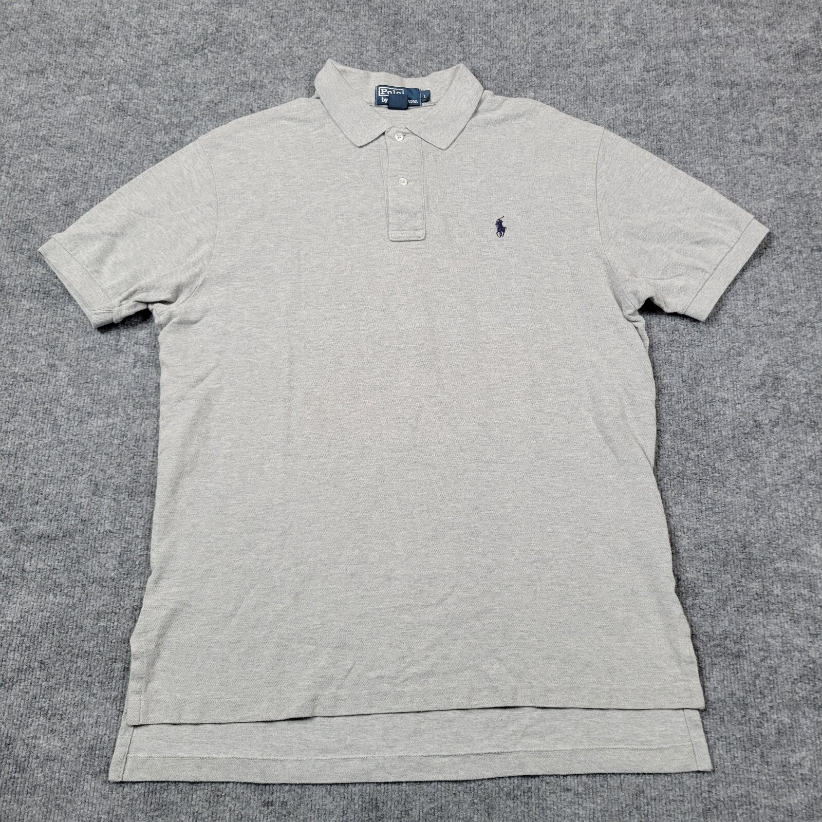 Polo Ralph Lauren Camicia Uomo Grande Grigio Pullover Manica Corta Rugby Pony A4