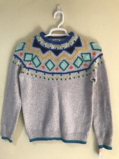 Cat Jack Youth Girl Christmas Holiday Long Sleeve Knit Sweater Sz XL 16 z3