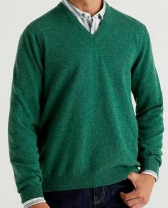 Lambswool v neck sweater mens top