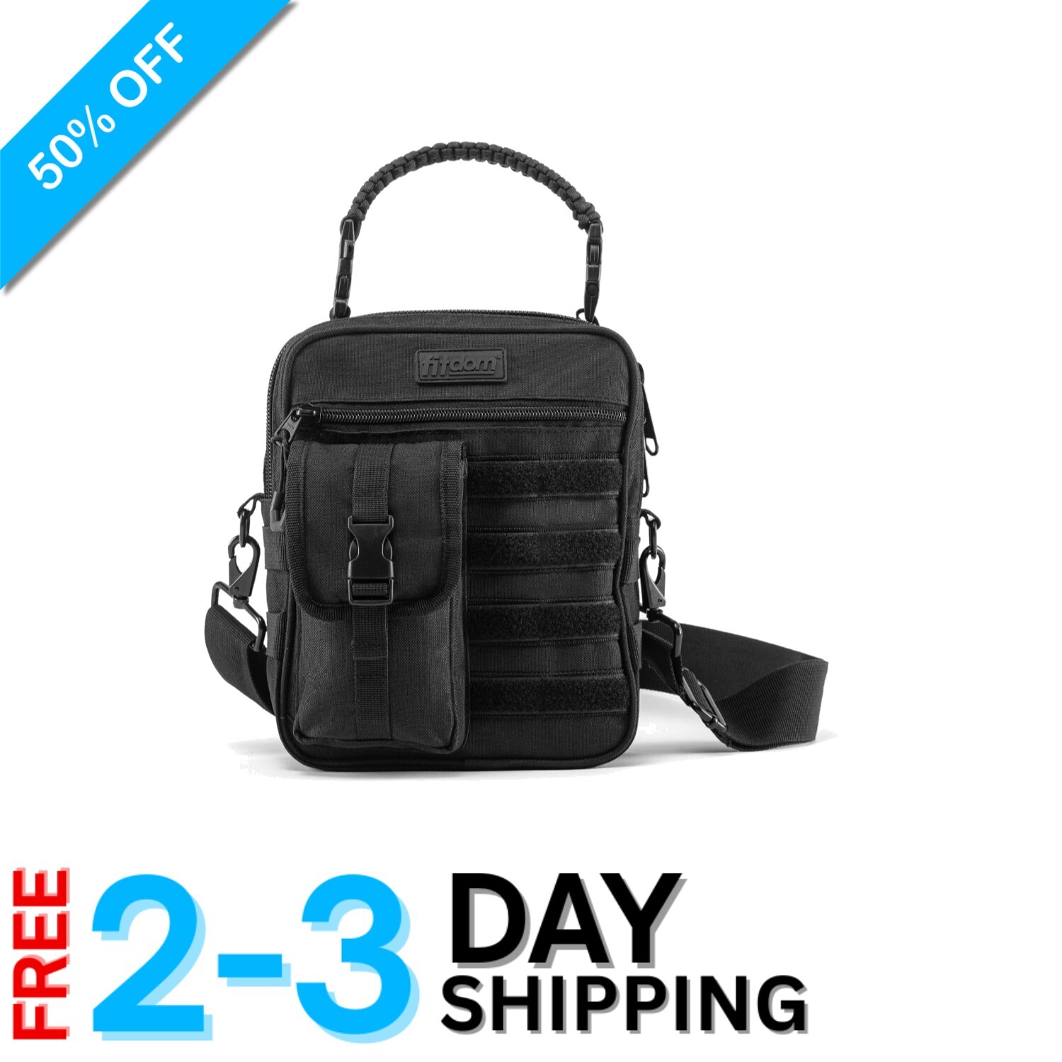 Compact Tactical Messenger Bag for Men - 11x9x2 Inch Versatile EDC Carry