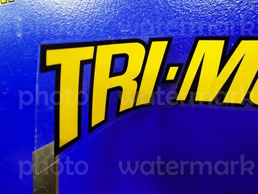 1985 85' yamaha YTM 200 Stickers Tri-Moto 8pc Decals Trike Blue Plastics — 第 3/3 张图片