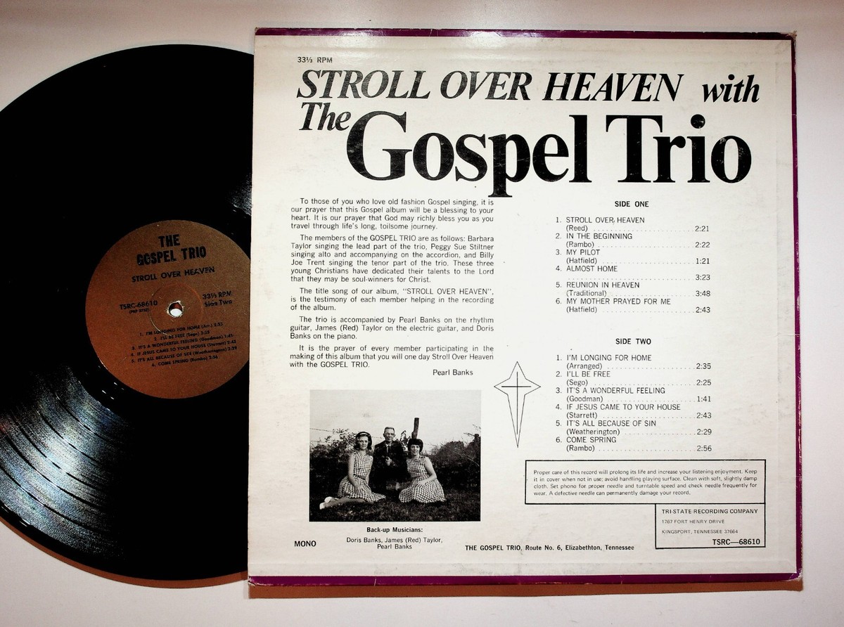 Stroll Over Heaven With The Gospel Trio Christian Vinyl LP