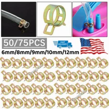 50/75Pcs Hose Spring Clamps/Pliers Kit Fuel/Water Pipe Air Tube Clips Fasteners