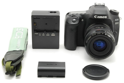 【Mint】Canon EOS 80D DSLR Camera With Canon Zoom Lens EF 35-70mm Lens From Japan
