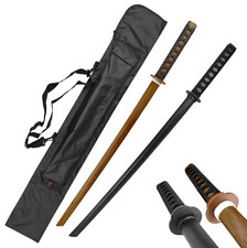 Set of 2 Bokken Wooden Sword Japanese Kendo Katana Samurai Training Boken Daito