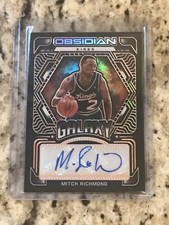 2021-22 Panini Obsidian Mitch Richmond Galaxy Autograph Electric Etch ORANGE /50