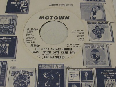 The Naturals  45  The Good Things   Motown Soul  Promo