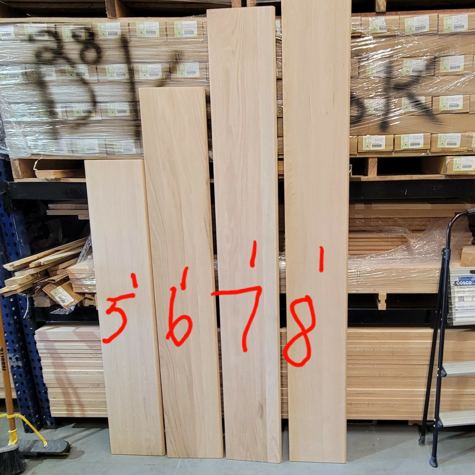 Stair Treads EdgeGlued Solid Red Oak 1”x 11 1/2” X 42” 8070 B1142