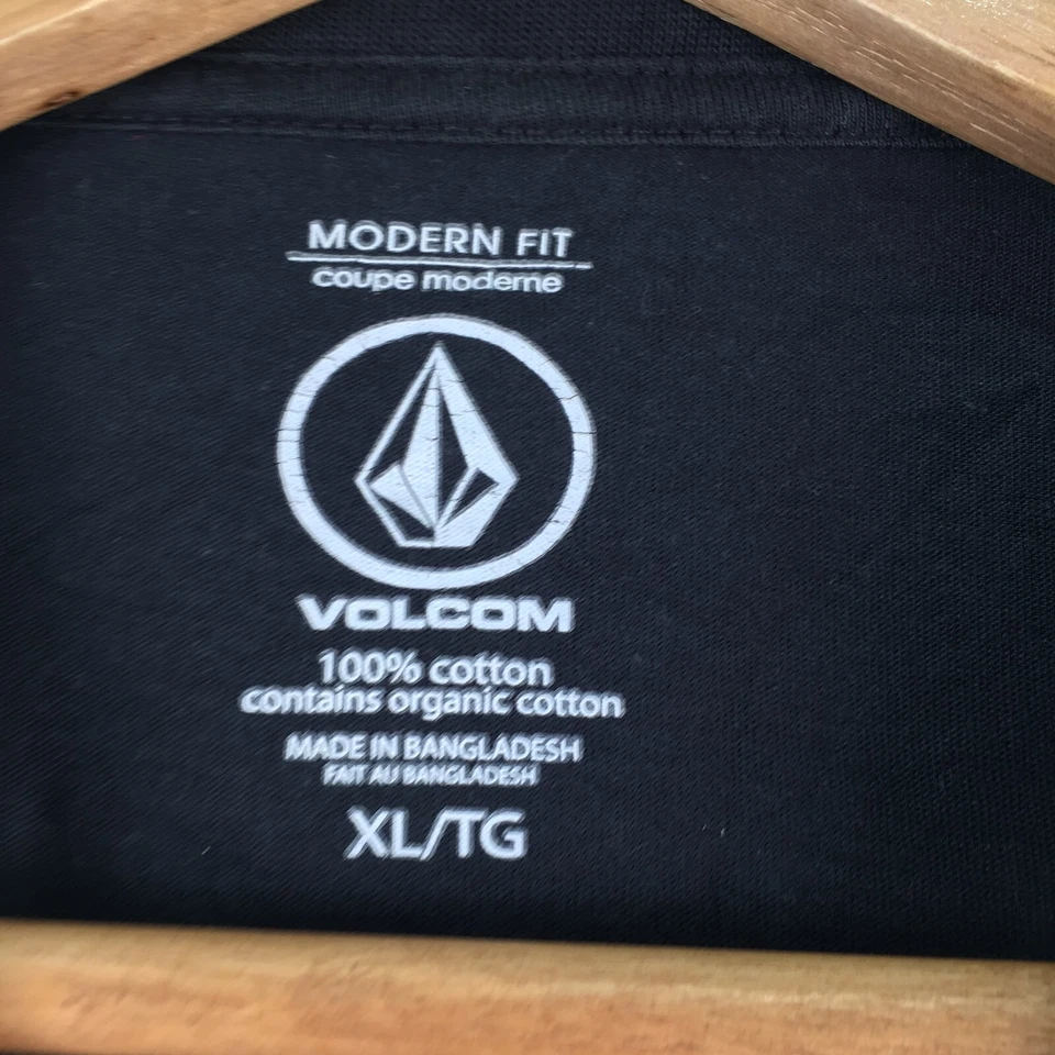 Volcom t shirt mens size XL black short sleeve crew neck cotton 106118 - Image 4 of 4