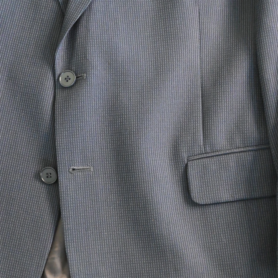 Tom James 44R темно-синий чек 100% шерсти мужской блейзер костюм куртка спортивное пальто - Изображение 3 из 4
