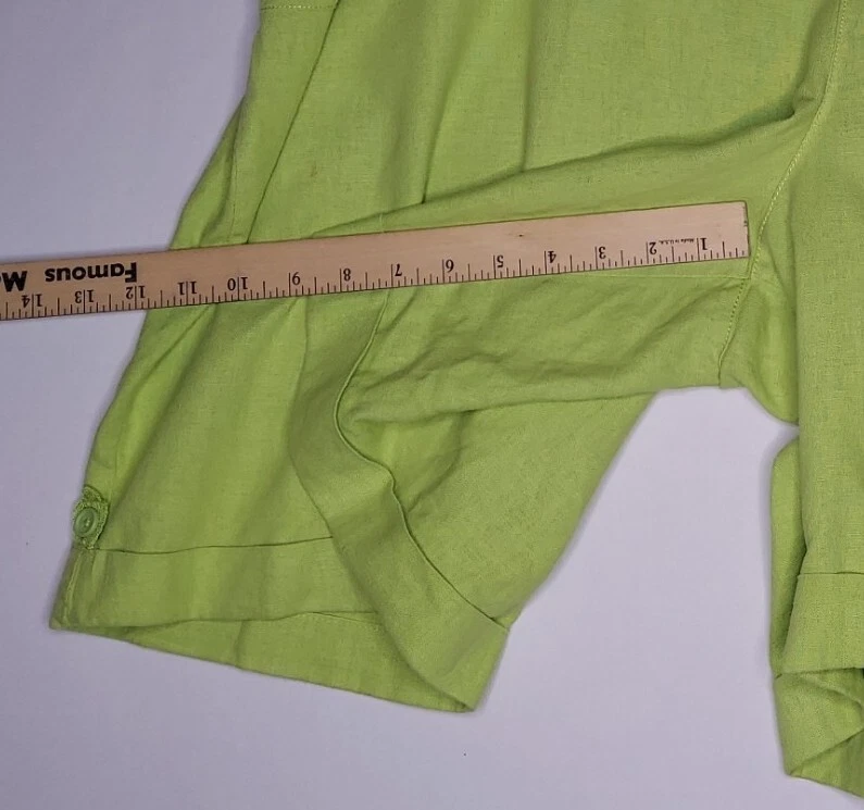 Pantalones Cortos Just My Size Mujer 4X Mezcla de Lino Lima Cordón Bolsillo Elástico Costero Foto 4 de 4