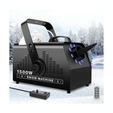 1500W Snow Machine Snowflake Maker - Artificial Fake Snow Machine with 8LED R...