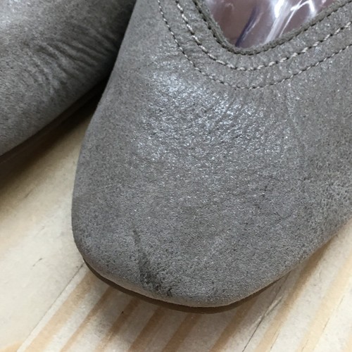 Lucky Brand Shoes Womens 8.5 M Alba Slip On Ballet Flats Gray Suede Leather - Picture 4 of 17