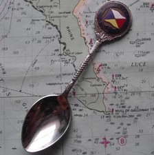SS Chusan P&O Shipping Line Enamel Silver Plated Spoon Emmigrant Ship
