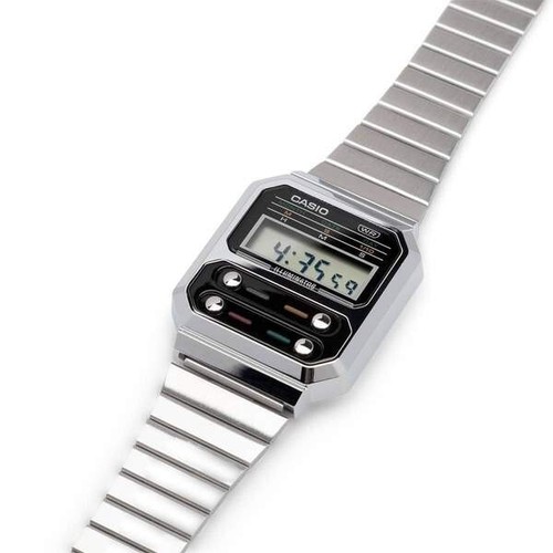 Casio A100WE-1A Vintage Collection Negro Digital Acero Inoxidable Reloj Unisex - Imagen 13 de 14