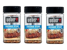 Weber Chicago Steak Seasoning, Gluten-Free, Kosher, Size 5.5 oz (3 Pack)