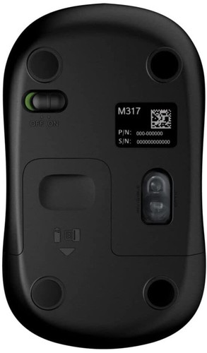 Logitech M317 Wireless Optical Mouse 2.4 GHz with USB Receiver- Black 910-003416 - Picture 4 of 5