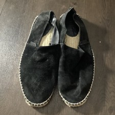 Gucci Men Black Sued Loafers Size 43 1/2