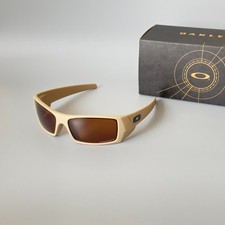 Oakley Gascan OO9014 Polarized Sunglasses Matte Sand Tan Frame BrownLens