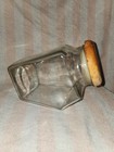 Vintage Libbey Tilted Clear Glass Canister Candy Cookie Jar Storage with Lid