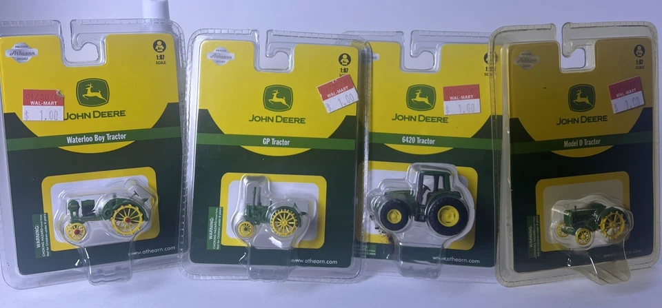 John Deere  die cast lot - X 4 Waterloo GP 6420 Model D Tractors 1:87 Scale 2005 - Image 2 of 4