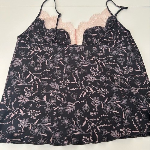 Victoria's Secret Gray Pink Lace Trim Camisole Adjustable Strap Tank Top XS - Picture 4 of 9