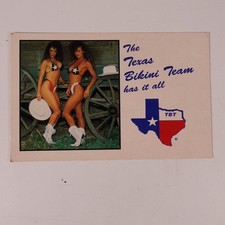 Vintage Texas Bikini Team Pin-Up Postkarte 19...