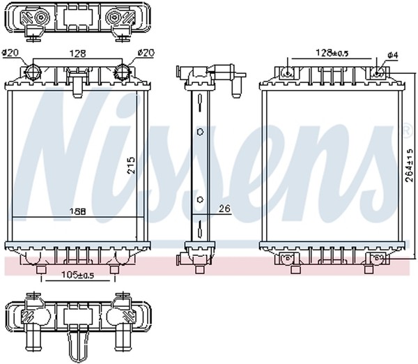 Nissens MotorküHler WasserküHler 60372 FüR Audi VW Seat Skoda A3 TT A1 Golf BE1-image