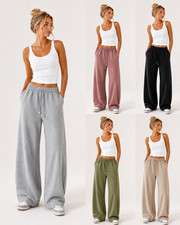 Palazzo Trousers Ladies Womens Harem Plain Colour Wide Loose Baggy Spring Summer