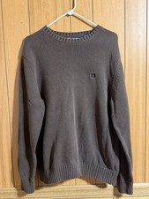 VTG Chaps Ralph Lauren Brown Knit Sweater Size Large Men  s Cotton Pullover