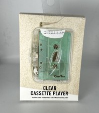 Vintage Clear Tech AM/FM Radio Cassette Tape Player Walkman With Earbuds