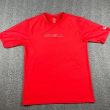 O'Neill Men's XL Slim Fit Short Sleeve Rash Guard Red Swim Surf Shirt RN77131