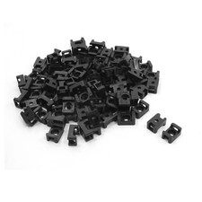 100 x Saddle Type Wire Bundle Cable Tie Mount Cradle Holder Black