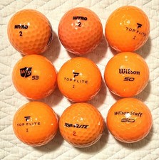 50 Orange Assorted Brands 5A/4A Near Mint Used Golf Balls