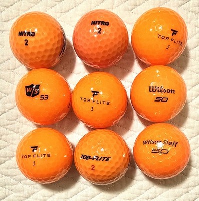 50 Orange Assorted Brands 5A/4A Near Mint Used Golf Balls