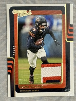2025 Donruss Donruss Threads Rome Odunze 3 Color Patch /25 FREE SHIPPING