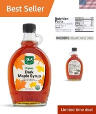 Elegant 12 Fl Oz Organic Dark Maple Syrup - Robust Flavor for Your Dishes