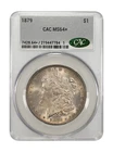 1879 CACG MORGAN SILVER DOLLAR MS 64+ CAC BEAUTIFUL ORIGINAL TONING