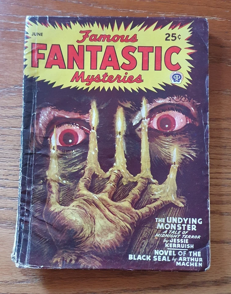 Famous Fantastic Mysteries USA Pulp featuring painted Horror Cover Art 1946 - Image 1 of 3