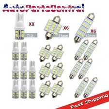 20X Car Interior White combo LED map Dome Door Trunk License Plate Light bulbs