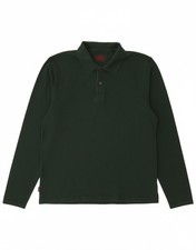 LEVI'S Mens Long Sleeve Polo Shirt Small Green Cotton CE05