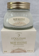 L'Occitane en Provence Nuit Festive Milk Concentrate Body Face Cream 7oz Cassis