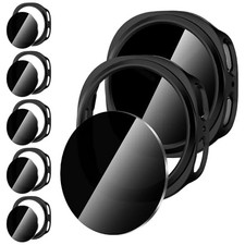 5 5 Pack Privacy Case  Tempered Glass Screen Protector for Galaxy Watch 8 44mm